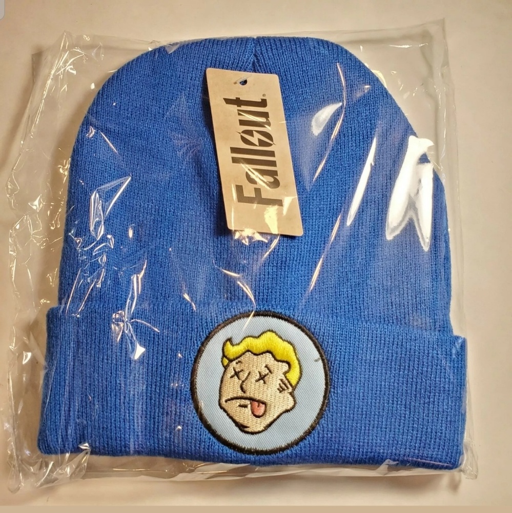 Fallout Dead Vault Boy Blue Beanie New Bethesda - Picture 1 of 6